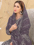 Purple Georgette Pant Suit 189587 Closure View